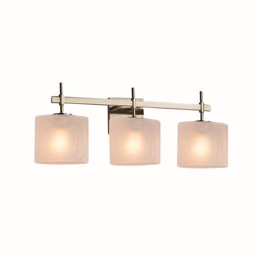 Justice Designs - FSN-8413-30-FRCR-NCKL - Three Light Bath Bar - Fusion - Brushed Nickel