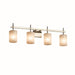 Justice Designs - FSN-8414-10-WEVE-NCKL - Four Light Bath Bar - Fusion - Brushed Nickel