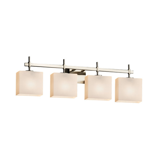 Justice Designs - FSN-8414-55-OPAL-NCKL-LED4-2800 - LED Bath Bar - Fusion - Brushed Nickel