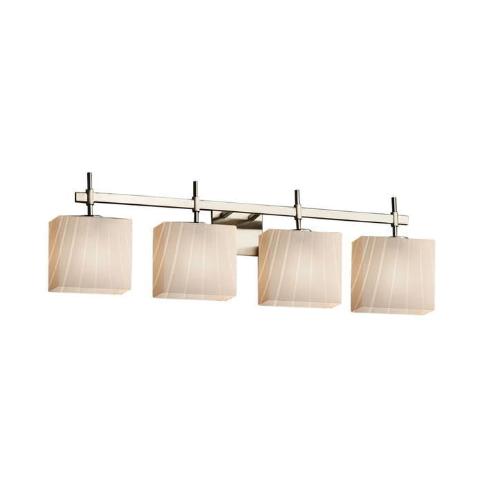 Justice Designs - FSN-8414-55-RBON-NCKL - Four Light Bath Bar - Fusion - Brushed Nickel