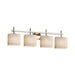 Justice Designs - FSN-8414-55-RBON-NCKL - Four Light Bath Bar - Fusion - Brushed Nickel