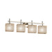 Justice Designs - FSN-8414-55-WEVE-NCKL - Four Light Bath Bar - Fusion - Brushed Nickel