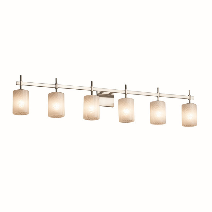 Justice Designs - FSN-8416-10-WEVE-NCKL-LED6-4200 - LED Bath Bar - Fusion - Brushed Nickel