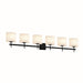 Justice Designs - FSN-8416-30-OPAL-MBLK - Six Light Bath Bar - Fusion - Matte Black