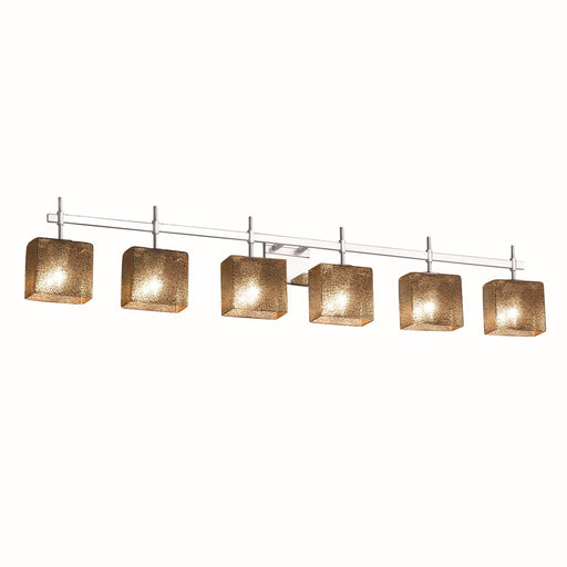 Justice Designs - FSN-8416-55-MROR-CROM - Six Light Bath Bar - Fusion - Polished Chrome