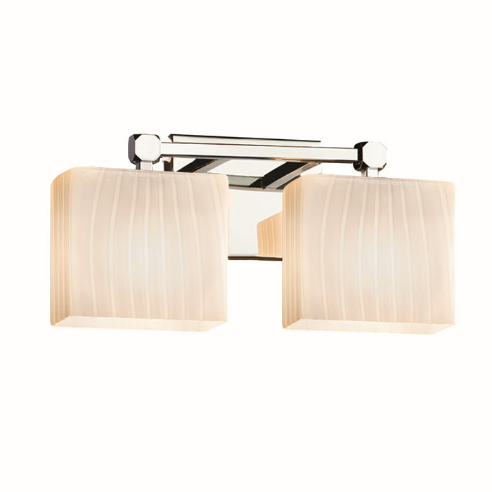 Justice Designs - FSN-8422-55-RBON-CROM - Two Light Bath Bar - Fusion - Polished Chrome