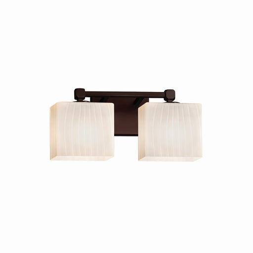 Justice Designs - FSN-8422-55-RBON-DBRZ - Two Light Bath Bar - Fusion - Dark Bronze