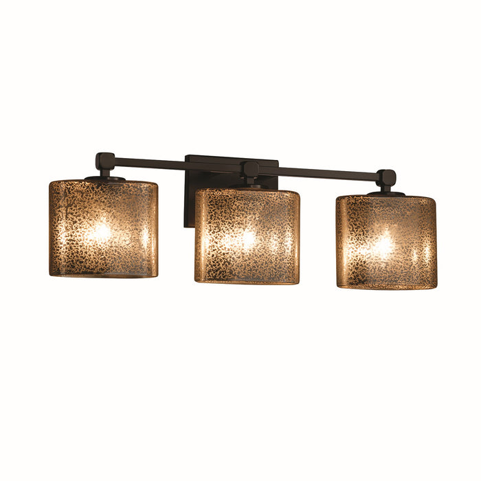 Justice Designs - FSN-8423-30-MROR-DBRZ - Three Light Bath Bar - Fusion - Dark Bronze