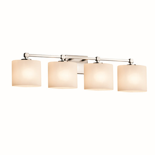 Justice Designs - FSN-8424-30-OPAL-NCKL-LED4-2800 - LED Bath Bar - Fusion - Brushed Nickel