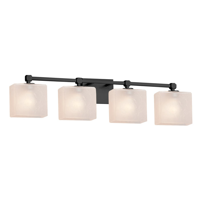 Justice Designs - FSN-8424-55-FRCR-MBLK-LED4-2800 - LED Bath Bar - Fusion - Matte Black