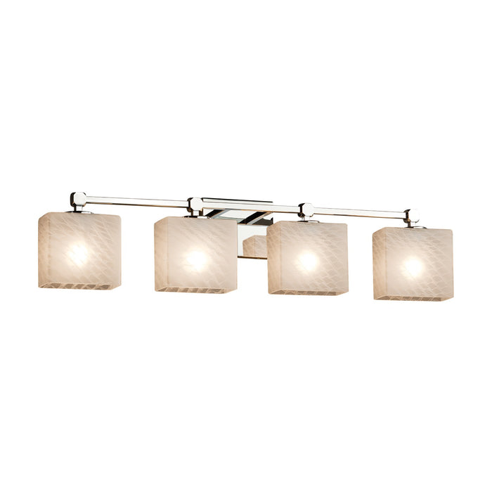 Justice Designs - FSN-8424-55-WEVE-CROM-LED4-2800 - LED Bath Bar - Fusion - Polished Chrome