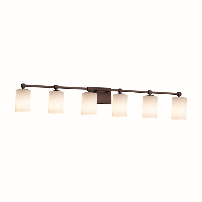 Justice Designs - FSN-8426-10-OPAL-DBRZ-LED6-4200 - LED Bath Bar - Fusion - Dark Bronze