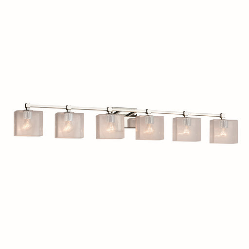 Justice Designs - FSN-8426-55-SEED-CROM - Six Light Bath Bar - Fusion - Polished Chrome