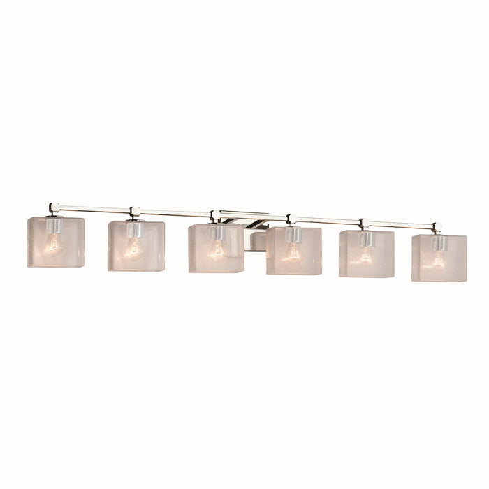 Justice Designs - FSN-8426-55-SEED-CROM - Six Light Bath Bar - Fusion - Polished Chrome