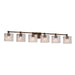 Justice Designs - FSN-8426-55-SEED-DBRZ - Six Light Bath Bar - Fusion - Dark Bronze