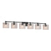 Justice Designs - FSN-8426-55-SEED-MBLK - Six Light Bath Bar - Fusion - Matte Black