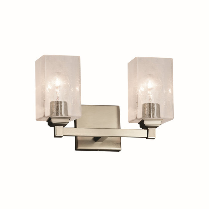 Justice Designs - FSN-8432-15-SEED-NCKL - Two Light Bath Bar - Fusion - Brushed Nickel