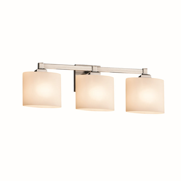 Justice Designs - FSN-8433-30-OPAL-NCKL-LED3-2100 - LED Bath Bar - Fusion - Brushed Nickel