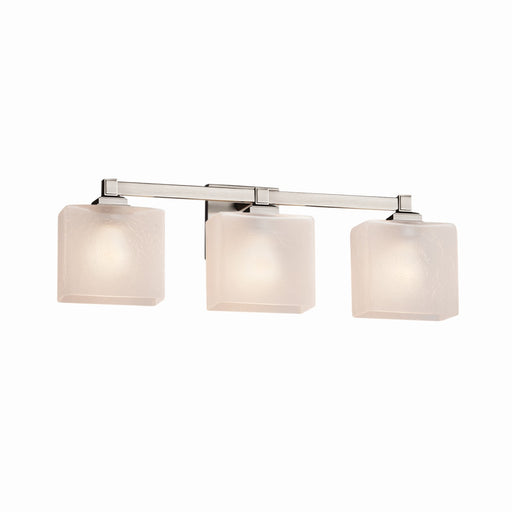 Justice Designs - FSN-8433-55-FRCR-NCKL - Three Light Bath Bar - Fusion - Brushed Nickel