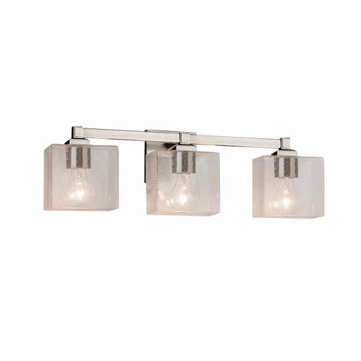 Justice Designs - FSN-8433-55-SEED-NCKL - Three Light Bath Bar - Fusion - Brushed Nickel