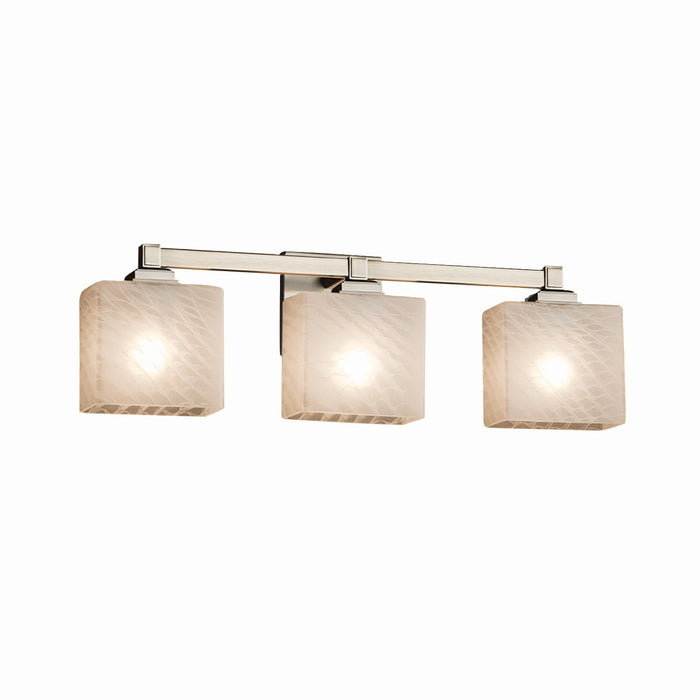 Justice Designs - FSN-8433-55-WEVE-NCKL-LED3-2100 - LED Bath Bar - Fusion - Brushed Nickel