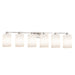 Justice Designs - FSN-8436-10-OPAL-NCKL - Six Light Bath Bar - Fusion - Brushed Nickel
