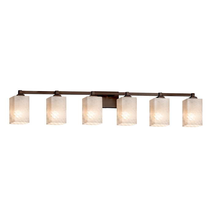 Justice Designs - FSN-8436-15-WEVE-DBRZ-LED6-4200 - LED Bath Bar - Fusion - Dark Bronze
