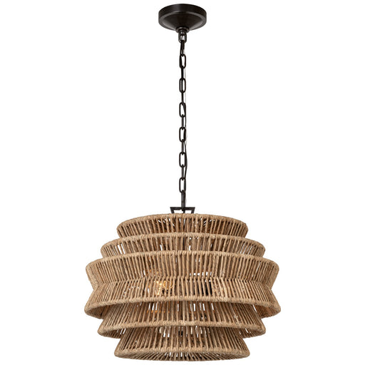 Visual Comfort Signature - CHC 5015BZ/NAB - LED Chandelier - Antigua - Bronze and Natural Abaca