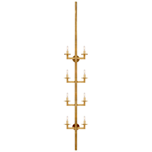 Visual Comfort Signature - KW 2204AB - Eight Light Wall Sconce - Liaison - Antique-Burnished Brass