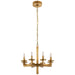 Visual Comfort Signature - KW 5200AB - Eight Light Chandelier - Liaison - Antique-Burnished Brass