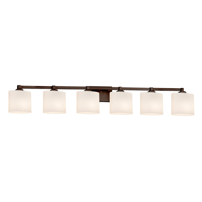 Justice Designs - FSN-8436-30-OPAL-DBRZ-LED6-4200 - LED Bath Bar - Fusion - Dark Bronze