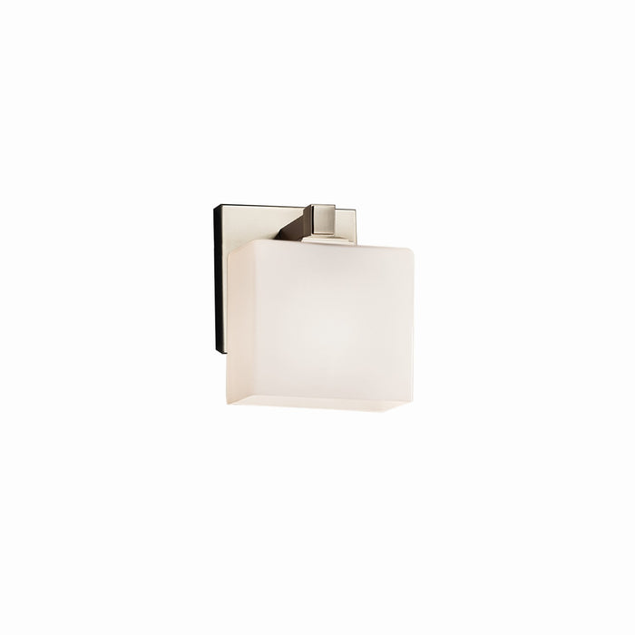 Justice Designs - FSN-8437-55-OPAL-NCKL - One Light Wall Sconce - Fusion - Brushed Nickel