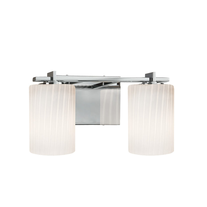 Justice Designs - FSN-8442-10-RBON-CROM - Two Light Bath Bar - Fusion - Polished Chrome