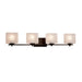 Justice Designs - FSN-8444-55-FRCR-DBRZ - Four Light Bath Bar - Fusion - Dark Bronze
