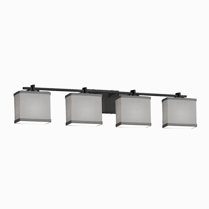 Justice Designs - FSN-8444-55-OPAL-MBLK-LED4-2800 - LED Bath Bar - Fusion - Matte Black