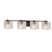 Justice Designs - FSN-8444-55-SEED-MBLK-LED4-2800 - LED Bath Bar - Fusion - Matte Black