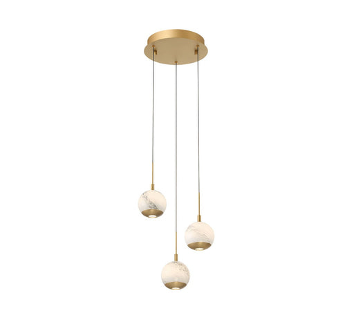 Baveno LED Pendant Painted Antique Brass