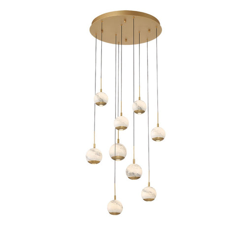Lib & Co. - 10204-030 - LED Chandelier - Baveno - Painted Antique Brass