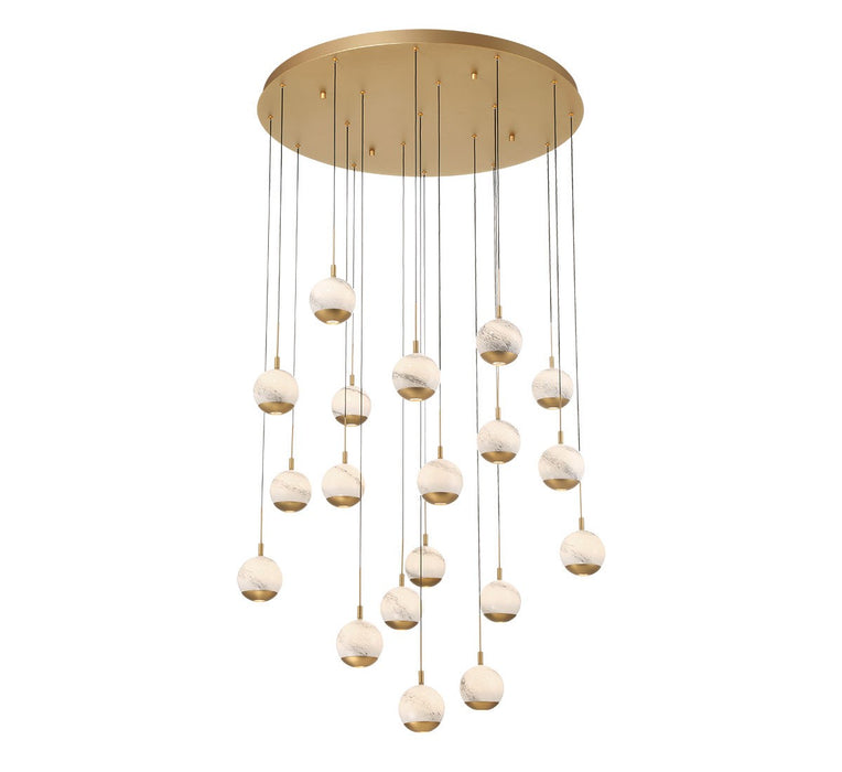 Lib & Co. - 10205-030 - LED Chandelier - Baveno - Painted Antique Brass