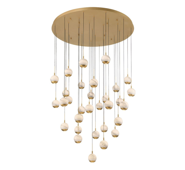 Lib & Co. - 10206-030 - LED Chandelier - Baveno - Painted Antique Brass