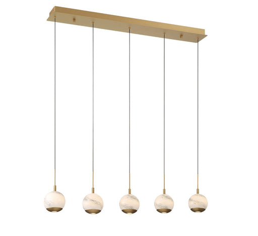 Baveno LED Chandelier Painted Antique Brass