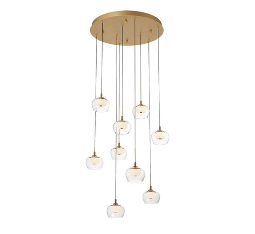 Manarola LED Chandelier Painted Antique Brass
