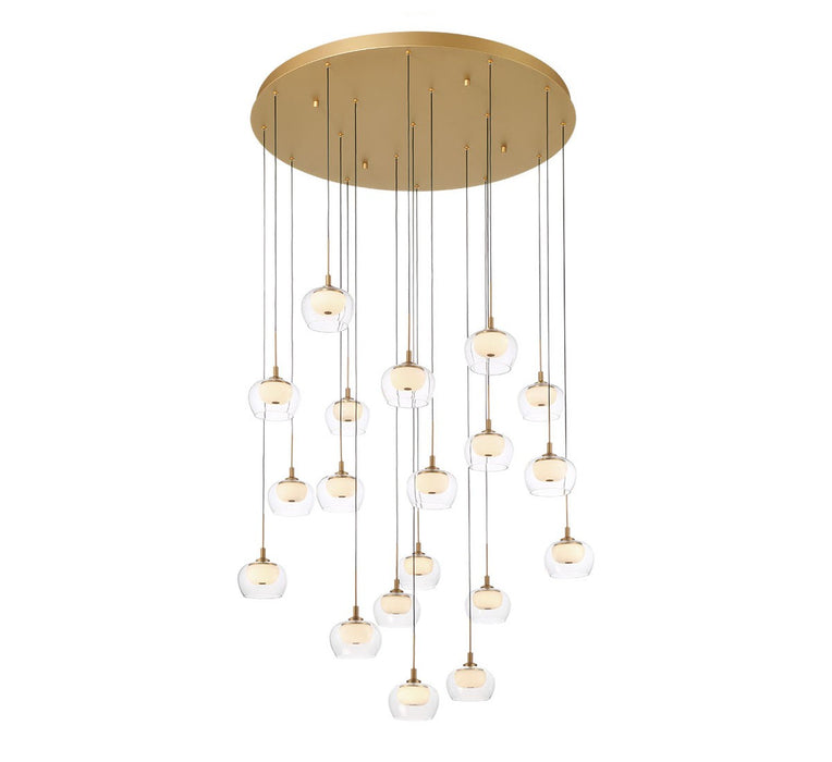 Lib & Co. - 10214-030 - LED Chandelier - Manarola - Painted Antique Brass