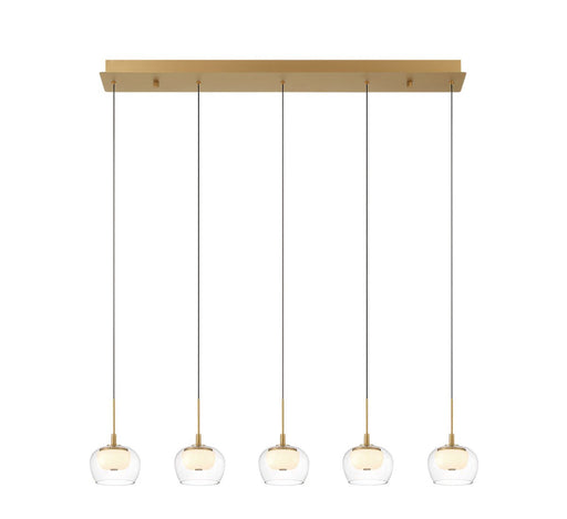 Manarola LED Chandelier Painted Antique Brass