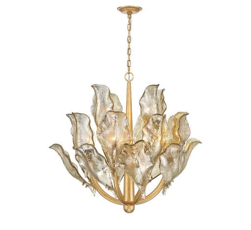 Lib & Co. - 12048-028 - 12 Light Chandelier - Brindisi - Gold Leaf