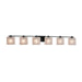 Justice Designs - FSN-8446-30-FRCR-MBLK - Six Light Bath Bar - Fusion - Matte Black