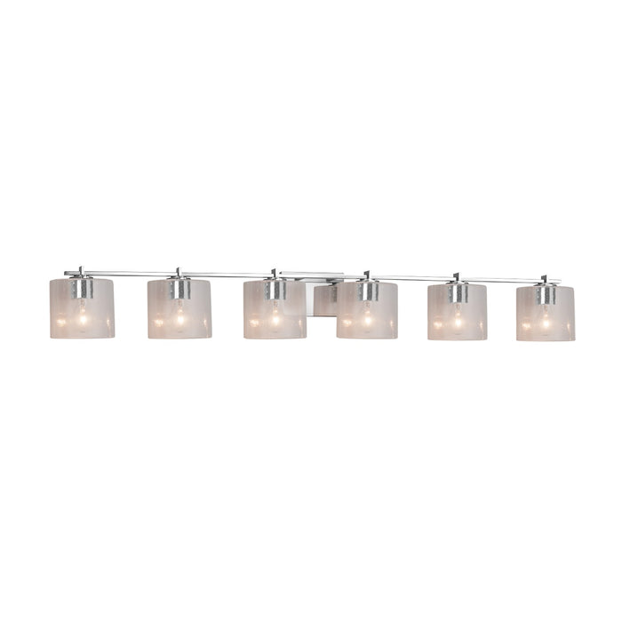 Justice Designs - FSN-8446-30-SEED-CROM - Six Light Bath Bar - Fusion - Polished Chrome