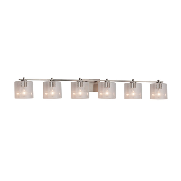 Justice Designs - FSN-8446-30-SEED-NCKL - Six Light Bath Bar - Fusion - Brushed Nickel