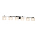 Justice Designs - FSN-8446-55-WEVE-MBLK - Six Light Bath Bar - Fusion - Matte Black