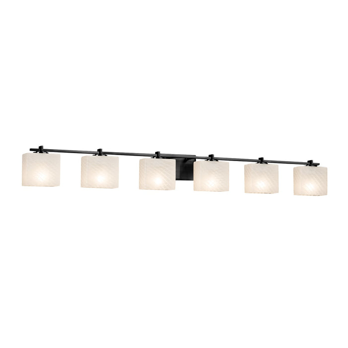 Justice Designs - FSN-8446-55-WEVE-MBLK-LED6-4200 - LED Bath Bar - Fusion - Matte Black